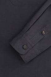 Jonah Overshirt in Silk - Dark Navy | Umit Benan
