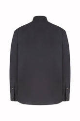 Jonah Overshirt in Silk - Dark Navy | Umit Benan