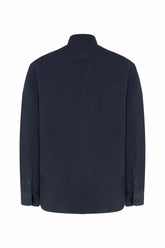 Jonah Overshirt in Linen and Silk - Dark Navy | Umit Benan
