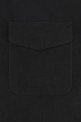 Jonah Overshirt in Linen and Silk - Black | Umit Benan