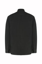 Jonah Overshirt in Linen and Silk - Black | Umit Benan