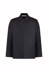 Francis Shirt in Silk - Dark Navy | Umit Benan