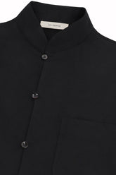 Francis Shirt in Linen and Silk - Black | Umit Benan