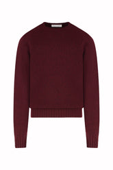 Milano Crew Neck in Cashmere - Wine | Umit Benan