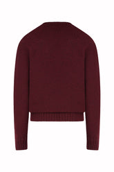 Milano Crew Neck in Cashmere - Wine | Umit Benan