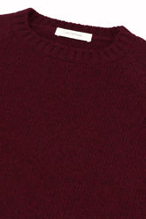 Milano Crew Neck in Cashmere - Wine | Umit Benan