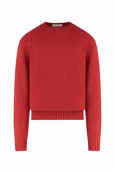 Milano Crew Neck in Cashmere - Fire | Umit Benan