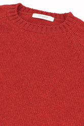 Milano Crew Neck in Cashmere - Fire | Umit Benan