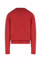 Milano Crew Neck in Cashmere - Fire | Umit Benan