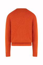Milano Crew Neck in Cashmere - Tangerine | Umit Benan
