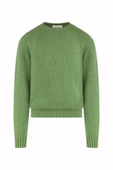 Milano Crew Neck in Cashmere - Grass | Umit Benan