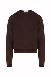 Milano Crew Neck in Cashmere - Burnt Brown | Umit Benan