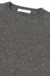 Milano Crew Neck in Cashmere - Charcoal Grey | Umit Benan