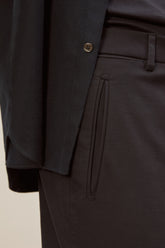 Matt Trousers in Cotton - Dark Navy | Umit Benan