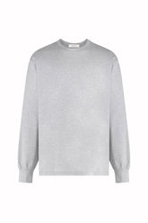 T-shirt James a Maniche Lunghe in Cotone - Grigio Chiaro | Umit Benan