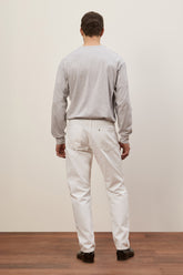 T-shirt James a Maniche Lunghe in Cotone - Grigio Chiaro | Umit Benan