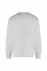 T-shirt James a Maniche Lunghe in Cotone - Grigio Chiaro | Umit Benan