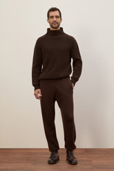 Joggers Sly in Cashmere e Seta - Marrone Benan | Umit Benan