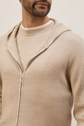 Sunset Hoodie in Cashmere and Silk - Light Beige | Umit Benan