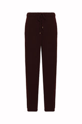 Sly Knit Joggings in Cashmere - Burgundy | Umit Benan