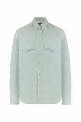 Western Shirt in Cotton - Light Blue | Umit Benan