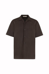 Havana Short Sleeve Shirt in Silk - Benan Brown | Umit Benan