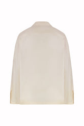 Havana Long Sleeve Shirt in Silk - Milk | Umit Benan