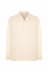 Santiago Overshirt in Lino e Seta - Panna | Umit Benan