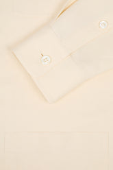 Santiago Overshirt in Lino e Seta - Panna | Umit Benan
