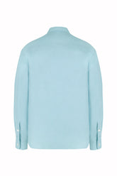 Jonah Overshirt in Linen and Silk - Smurf | Umit Benan