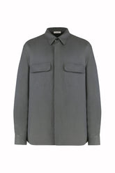 Jonah Overshirt in Linen and Silk - Dark Grey | Umit Benan
