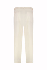 Pietro Trousers in Silk, Cupro, and Cotton - Cream | Umit Benan