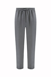 Selly Pants in Linen and Silk - Dark Grey | Umit Benan