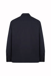 Overshirt Jerome in Cotone e Seta - Blu Scuro | Umit Benan