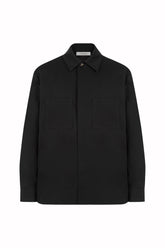 Jerome Overshirt in Cotton and Silk - Black | Umit Benan