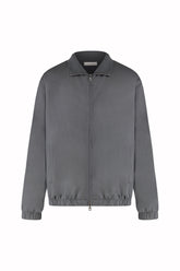 Boat Paradiso Reversible Jacket in Silk - Dark Grey | Umit Benan