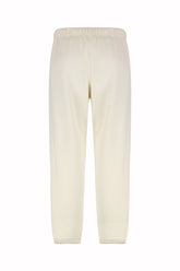 Pantaloni Joggers Sly in Cotone, Seta e Cashmere - Panna | Umit Benan