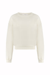 Victory Crewneck in Cotton, Silk, and Cashmere - Cream | Umit Benan