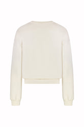 Victory Crewneck in Cotton, Silk, and Cashmere - Cream | Umit Benan