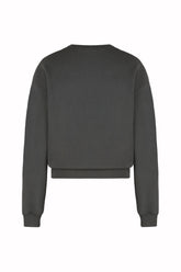 Victory Crewneck in Cotton, Silk, and Cashmere - Dark Grey | Umit Benan