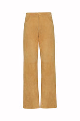 Fede Trousers in Suede - Gold | Umit Benan