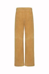 Fede Trousers in Suede - Gold | Umit Benan