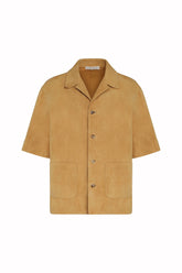 Cubana Overshirt in Suede - Gold | Umit Benan
