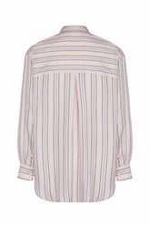 Marghe Shirt in Silk - Sunrise Stripes | Umit Benan