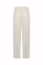Diane Trousers in Linen and Silk - Cream | Umit Benan