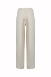 Fede Trousers in Linen - Cream | Umit Benan