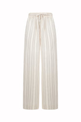 Michelle Pants in Silk - Sunrise Stripes | Umit Benan