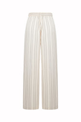 Michelle Pants in Silk - Sunrise Stripes | Umit Benan