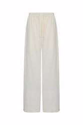 Michelle Pants in Silk - Cream | Umit Benan