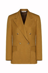 Luisa Blazer in Linen and Silk - Mustard | Umit Benan
